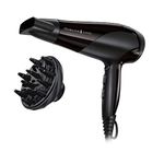 Remington Hair Dryer Ionic (Powerful, Fast Professional Styling, Diffuser, Concentrator, Ionic Conditioning for Frizz Free Hair, 3 Heat / 2 Speed Settings, Cool Shot, 2200W, Black) D3198