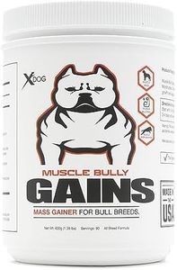 Muscle Bully Gains - Mass Weight Gainer for Dogs, Whey Protein, Flax Seed (for Bull Breeds, Pit Bulls, Bullies) Increase Healthy Natural Weight, Made in The USA (90 Servings)