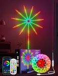 Daymeet Firework LED Lights, Smart RGBIC Dream Color LED Lights for Bedroom LED Strip Lights with Remote App Control, Color Changing Music Sound Sync Light for Bedroom,Christmas, Indoor Party