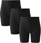 INNERSY Black Cycling Shorts Women Chub Rub Shorts Under Dresses Safety Shorts Leggings 3 Pack (X-Small, Black)