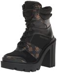 GUESS Women's Tadbit Ankle Boot, Black/Brown 001, 5 UK