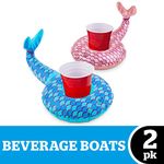 BigMouth Inc Inflatable Drink Holder for Pool - Floating Cup Holder for Hot Tub & Water - Fun Outdoor Beverage Float - Mermaids