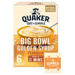 Quaker Oat So Simple Big Bowl Golden Syrup 6 x 49.6 g (Pack of 8)