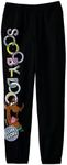 Scooby Doo Ruh Roh Boy's Black Sweatpants-Medium