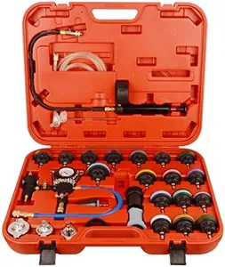 DAYUAN 28pcs Universal Radiator Pressure Tester Kit, coolant Pressure Tester kit coolant Vacuum Refill kit for Cooling System