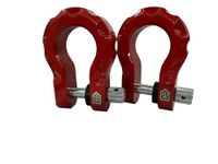 Cloudsale D-Ring Shackles 3/4" Shackle Rugged Unbreakable 10 Ton Maximum Break Strength Heavy Duty Shackles for Tow Strap, Winch, Off-Road Truck Vehicle Recovery(Red)