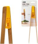 Monkey Business King Tong/Bamboo Kitchen Tongs/Versatile Eco-Friendly Cooking and Serving Utensil/Makes playful faces when in use (Yellow)