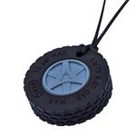 Munchables Chewable Military Dog Tags - Sensory Chew Necklace for Boys (Tire)