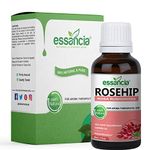 essancia - NATURALLY IN EVERY DROP Rosehip Oil For Face Glow, Hair Growth, Acne, Skin Care, Healthy Nails, Wrinkles, Lips, & Radiant Skin. Pure Cold Pressed Carrier Oil (30Ml)