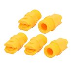 uxcell 1/4PT Male Thread 80 Degree PP Standard Veejet Flat Fan Spray Tip Yellow 5pcs