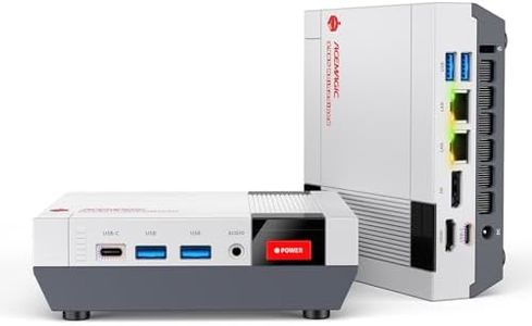 ACEMAGIC Retro X5 Mini Gaming PC, AMD Ryzen AI 9 HX 370, 32GB DDR5 1TB NVMe SSD Mini Computers with AMD Radeon 890M GPU, AI NPU/PCIe4.0/USB4 Type-C/BT5.4/WiFi7/4K Quad Display for Office Home 65W