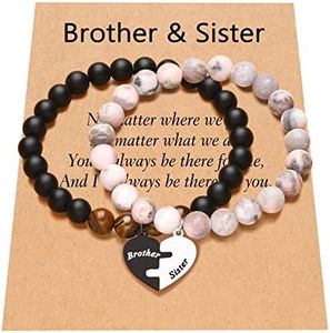 UNGENT THEM Brother Bracelets Gifts from Sister Birthday Christmas Fathers' Day Gifts for Adult Big Little Brother