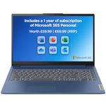 Lenovo IdeaPad Slim 3 16 Inch WUXGA Laptop - (Intel Processor U300, 4GB RAM, 128GB SSD, Windows 11 Home in S mode) - Abyss Blue