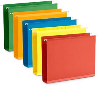 Blue Summit Supplies Extra Capacity Hanging File Folders Letter Size, 25 Reinforced Folders, Heavy Duty 2 Inch Expansion, Designed for Bulky Files, Filing Cabinets, Medical Charts, Assorted Colors