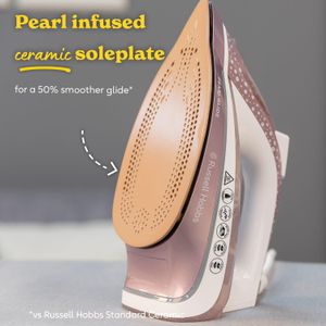 Russell Hobbs Pearl Glide Steam Iron – Ceramic Soleplate, 2600W