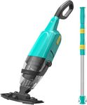 Efurden Handheld Pool Vacuum, Rechargeable Pool Cleaner with Running Time up to 60-Minutes Ideal for above Ground Pools, Spas and Hot Tub for Sand and Debris, Green