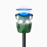 Ultrasonic Solar Powered Deer Repellent Device with PIR Motion Sensor 360° Cat Repellent Outdoor Equipped with Dual Charging Methods Outdoor Protection for Gardens, Yards, and Farms