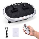 Goplus 3D Vibration Platform Exercise Machine, Mini Vibration Plate w/Remote Control, 1-99 Level Adjustable Speed, Whole Body Workout Vibration Fitness Platform (Silver)