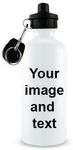 Getagift Personalised with your own image and text themed 500 ml Water Bottle Gift Back to School Christmas, Mother Day, Fathers Day, Anniversary, Birthday Gift Idea