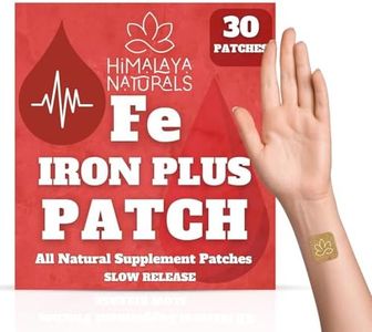 Himalaya Naturals Fe Iron Strength Topical Patch - Transdermal Iron Plus Patch for Deficiency Support, Blood Levels, Energy, and Enhances Vitality - 30 Patches