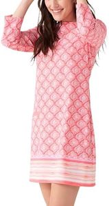 Cabana Life Shift Dress, UPF 50+ Sun Protection Casual Dress, Boat Neckline, Quarter Sleeve, Womens Fashion, Amelia Island, Medium