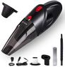 Tusa Cordless Vacuum Cleaner for Car & Home | 2X Powerfull Suction, Dual Mode Battery 6000mAh & 12V DC Car Port | High Power Portable Lightweight Wireless Vacuum, Rechargeable (V1) (Black)