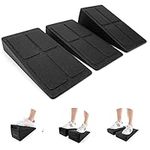 welltop Slant Board, 3 Pcs 12in Calf Stretcher Slant Board Stretch Board for Plantar Fasciitis Exercise, Foam Incline Boards Calf Stretch Wedge Board for Calf, Yoga, Squats, Ankle and Foot Stretching