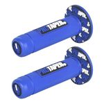 1 Pair Rubber Handlebar for Motorcycle, 22mm/24mm Motorcycle Handlebar Grips for Motorcycle Handlebar Cross, Pitbike, Enduro, Non-Slip and Durable (Blue)