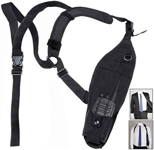 abcGoodefg Universal Left Side Radio Shoulder Holster Chest Harness Holder for Two Way Radios Walkie Talkie Rescue Essentials