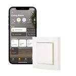 Eve Light Switch, Smart Light Switch (Apple HomeKit), Single Switch & Alternating & Cross Switch, Compatible with Multiple Switches, Schedule, Customisable Design, No Bridge Needed, Bluetooth/Thread