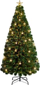 WeRChristmas 6ft Pre-Lit Fibre Optic Christmas Tree