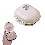 Portable Daily Pill Box - Small Travel Medication Organizer for Purse - Cute and Compact Pill Case - Mini Pocket Pharmacy Pill Organiser for Daily and Weekly Travel - for Outdoor Use (Small)