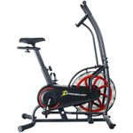 Homeology SCORPION Assault Bike – Compact Home Fitness Stationary Bike for Full Body Workouts with Smooth Fan Resistance and LCD Display