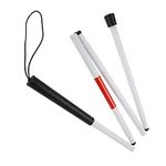 YYAOGAGNG Night Reflective Blind Walking Stick Aluminum Alloy Folding Cane 4-section Walking Aid for Visually Impaired Blind and Elderly People Hiking Trekking