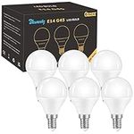 Blewandy E14 LED Light Bulb, 5W Small Edison Screw (SES) Bulb LED Lamps, Screw in G45 Golf Ball Bulbs Equivalent 40W Incandescent, 500LM 3000K Warm White No Flicker Non-Dimmable, 6 Pack