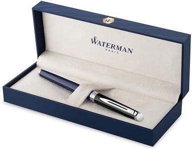 WATERMAN Hémisphère Rollerball Pen | Black & Blue Lacquer with Palladium Coated Trim | Fine Point | Black Ink | Gift Box