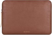 Comfyable Slim Laptop Sleeve Compatible with MacBook Air 13-in M3 2024 & 13 Inch MacBook Pro M2 M1, PU Leather Bag Waterproof Cover Case, Brown