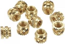 sourcing map knurled Insert Nuts, 120Pcs M3 x 4mm L x 5mm OD 3D Printing Brass Nuts Female Threaded Inserts Brass Heat Set Insert Embedment Nut