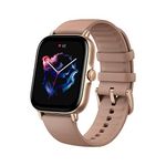 Amazfit GTS 3 Smart Watch with Heart Rate, SpO2, Sleep, Stress, Female Cycle Monitoring, with 150+ Sports Modes, GPS, 5 ATM Waterproof, Alexa Built-in (Terra Rosa)(Gold)
