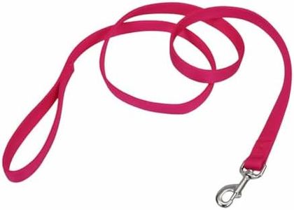 Coastal Pet Double-Ply Dog Leash - Bolt Snap Attachment to Collars and Harnesses - Nylon Dog Walking Leash for Small, Medium and Large Dogs - Pink Flamingo - 1" x 6'