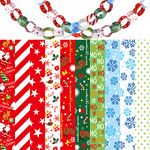 MIAHART Merry Christmas Paper Chains 300 Links Festive Paper Craft Supplies for Christmas and Festive Party Decorations