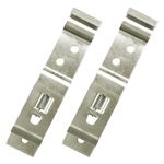 2Pcs Trailer Number Plate Clips, GLADFRESIT Stainless Steel License Plate Bracket, Spring Loaded Number Plate Clips Holders for Trailers trucks Caravans