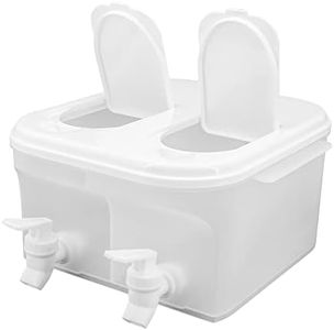 Seahelms Dispensador de Agua para Nevera, dispensador de Leche de plástico a Prueba de Fugas, con Grifo, dispensador de Bebidas de Gran Capacidad, con Grifo de Agua(25,5 x 24,5 x 13 cm)