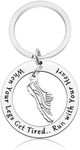 Running Gifts Marathon Runner Gifts Running Keyring Fitness Gift Athlete Gift Sports Lover Gifts Running Lovers Gifts for Coach Christmas Birthday Gifts for Running Gym Sport Runner Marathon Lover