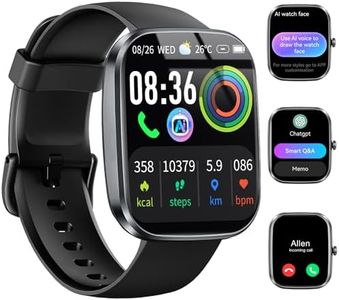 uaue AI Smart Watch with ChatGPT, 1.91" Bluetooth Calling Smartwatch for Men Women, 110+ Fitness Modes Activity Tracker, Heart Rate/Sleep/Calorie Monitor, IP68 Waterproof Step Counter for Android iOS