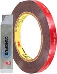 CANOPUS Double Sided Tape Heavy Duty, 3M VHB (10mm x 3m) Waterproof Tape Double Sided, Automotive Double Sided Tape, LED Strip Tapes, Ideal for Automotive, Indoor and Outdoor Uses