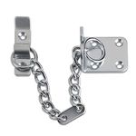 XFORT® Door Chain Polished Chrome, Narrow Design Door Limiter, External and Internal Door Restrictor for Wooden and UPVC Doors, Additional Front Door Security for Safer Caller Identification.