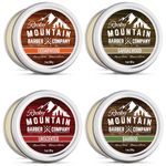 Beard Balm Variety Pack - Canadian Made - 4 Beard Balm Samples (1 oz each) - Made with Argan Oil, Shea Butter, Coconut Oil, & Jojoba Oil