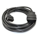 iKKEGOL 16.4 Feet / 5 Meter OBD2 OBD II 16 Pin Car Male to Female Extension Cable Diagnostic Extender (16.4Ft/5M)