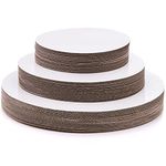 Lawei 45 Pack Cake Board Rounds, 6 8 10 Inch White Cake Circles Base Disposable Cake Plate for Cake Decorating, 15 of Each Size